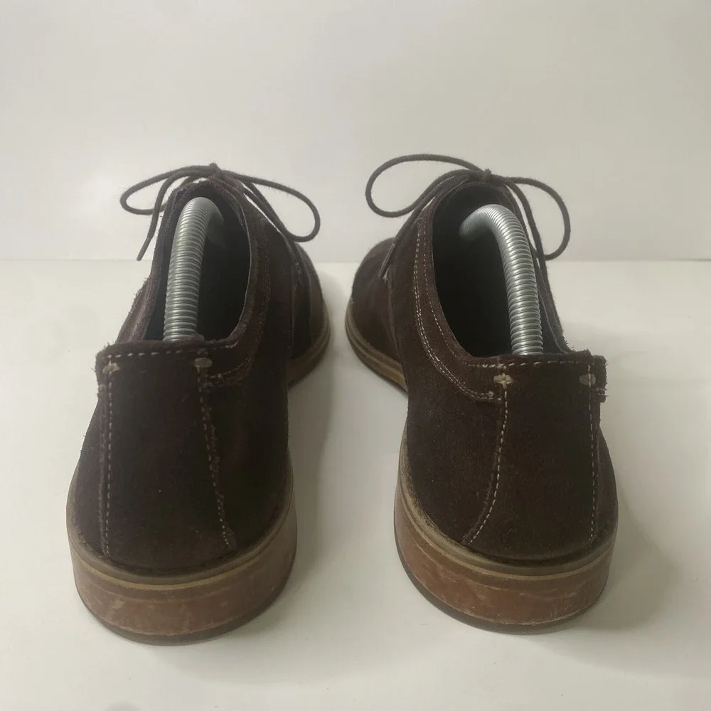 Johnston Murphy‎ Brown Suede Cap Toe Lace Up Oxfords Shoes Men's 11M (59-10727)